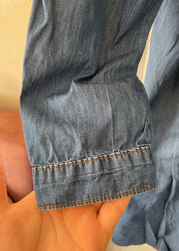 Kapüşonlu Uzun Kot Yağmurluk - Görsel 4