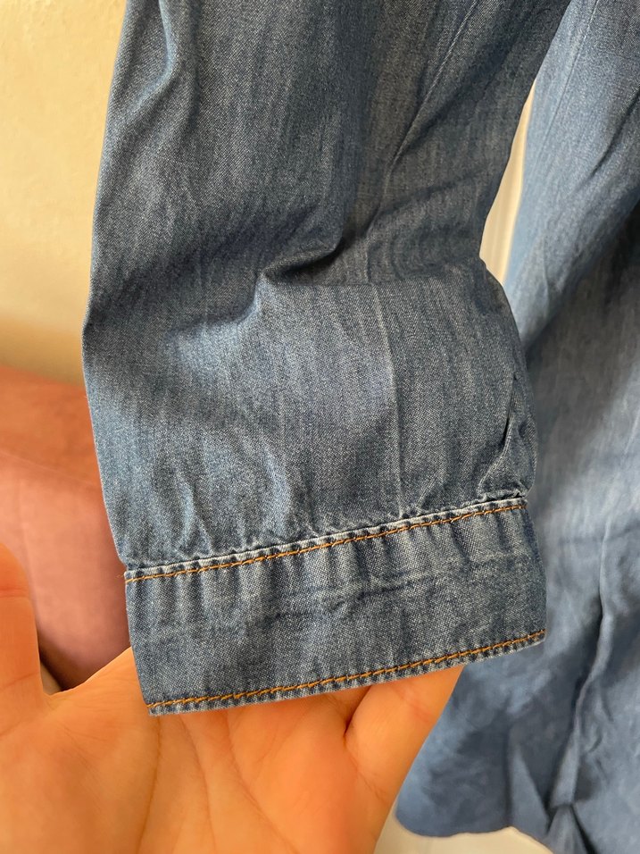 Kapüşonlu Uzun Kot Yağmurluk - Görsel 4