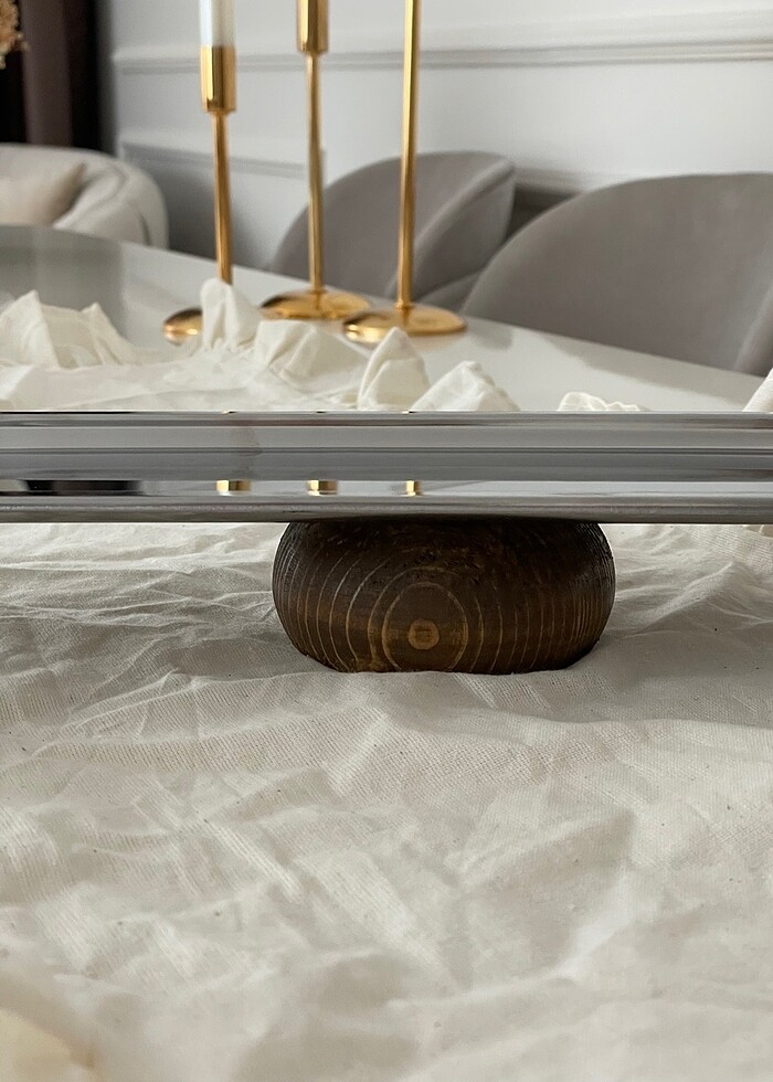 Ahşap ayaklı metal sunumluk - Görsel 4