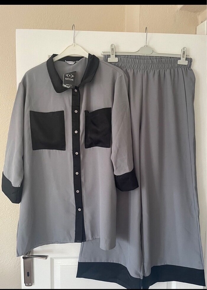 Gri Tesettür ikili takım - Görsel 3