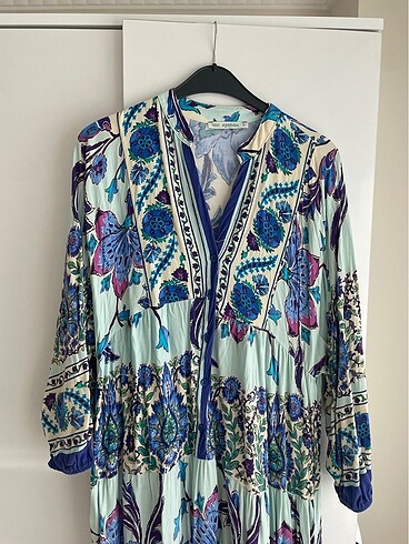 Mavi çiçekli elbise - Görsel 8