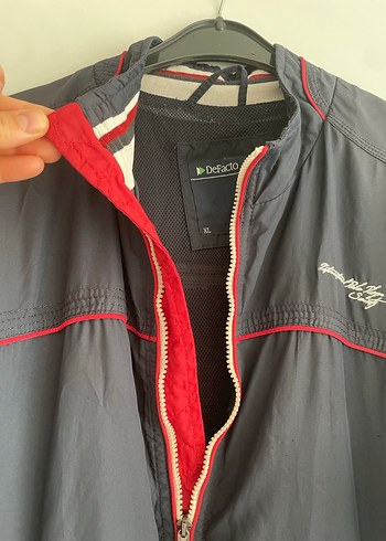 Erkek Mavi Gri Fermuarlı Yağmurluk - Görsel 4