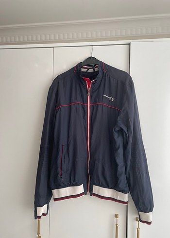 Erkek Mavi Gri Fermuarlı Yağmurluk - Görsel 2