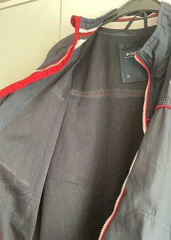 Erkek Mavi Gri Fermuarlı Yağmurluk - Görsel 6