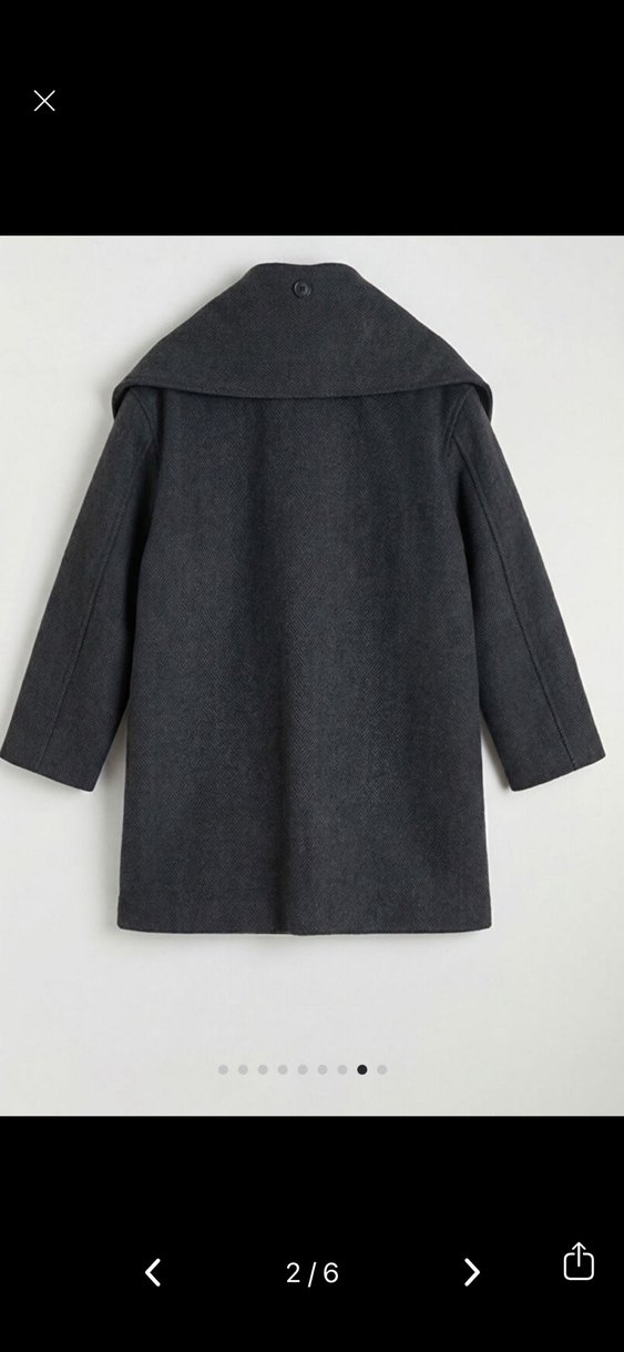 Lc wakiki atkılı dik yaka kaşe kaban - Görsel 3