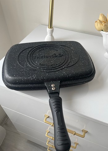 Siyah Çift Taraflı Tava sıfır ürün - Görsel 2