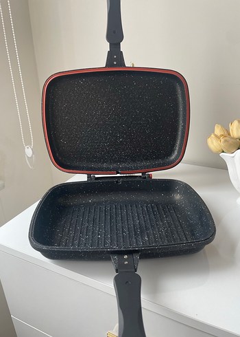 Siyah Çift Taraflı Tava sıfır ürün - Görsel 3