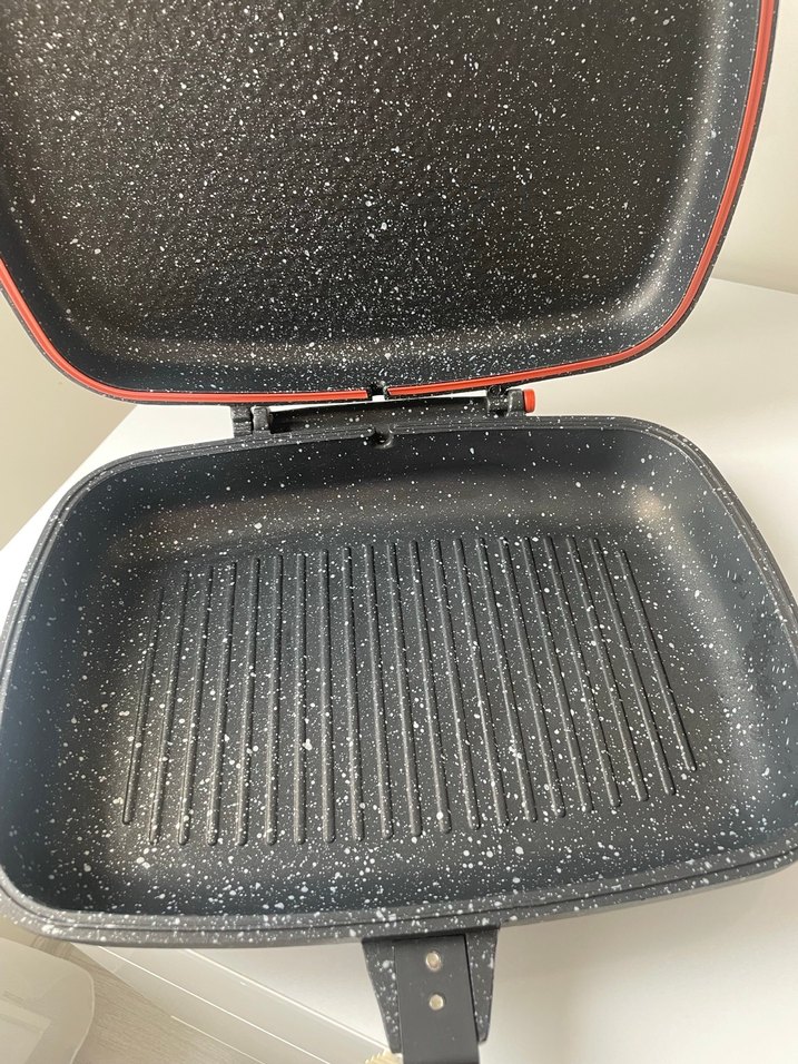 Siyah Çift Taraflı Tava sıfır ürün - Görsel 4