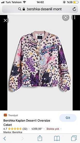 Bershka mont