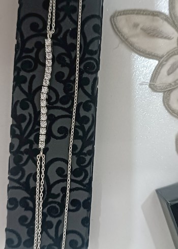 Zen Diamond Mozanit pırlanta yarım tur gümüş bileklik