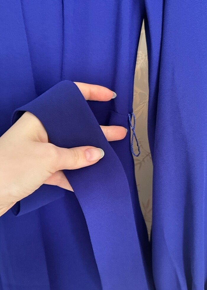 Trendyol gece mavisi elbise - Görsel 3