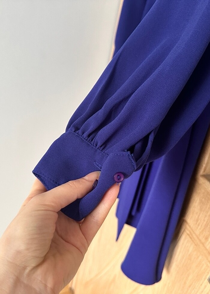 Trendyol gece mavisi elbise - Görsel 4