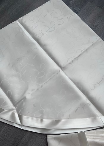 Nakışlı Beyaz  Masa Örtüsü - Görsel 4