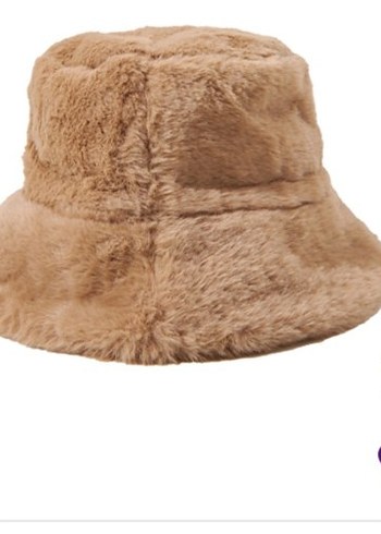 Bej Kürklü Kadın Şapka - Görsel 2