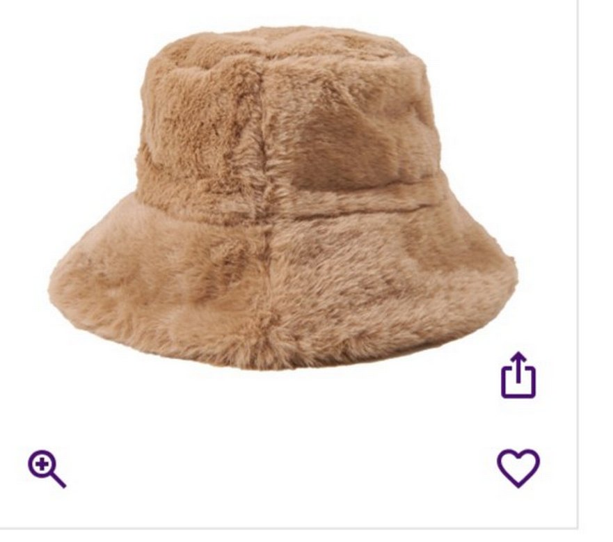 Bej Kürklü Kadın Şapka - Görsel 2