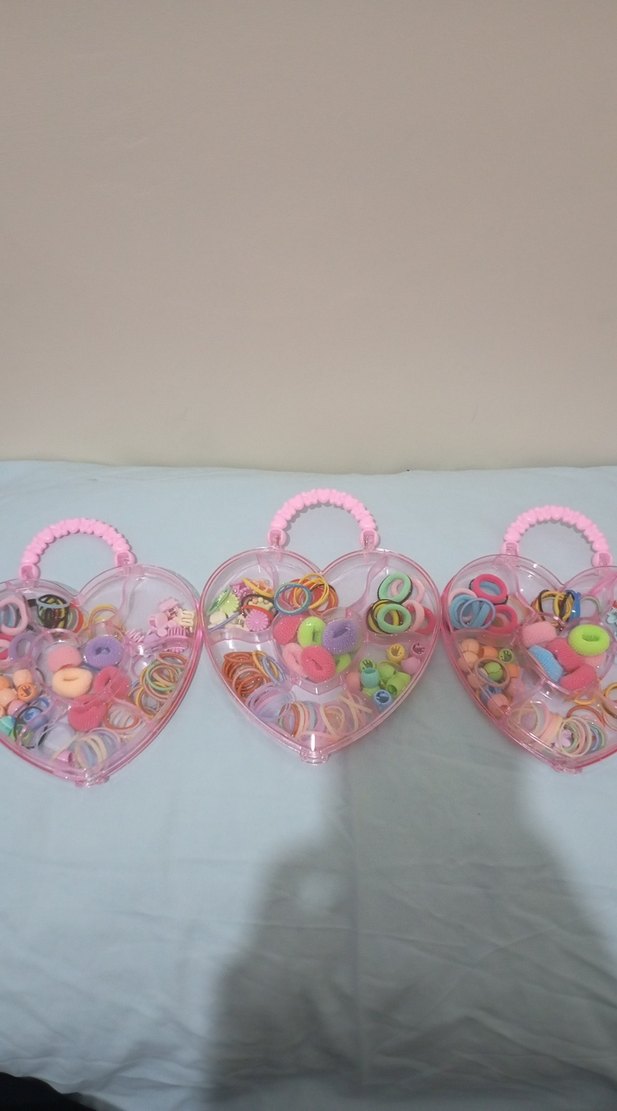 Renkli Nakışlı Elastik Çocuk Saç Aksesuar Seti - Görsel 2