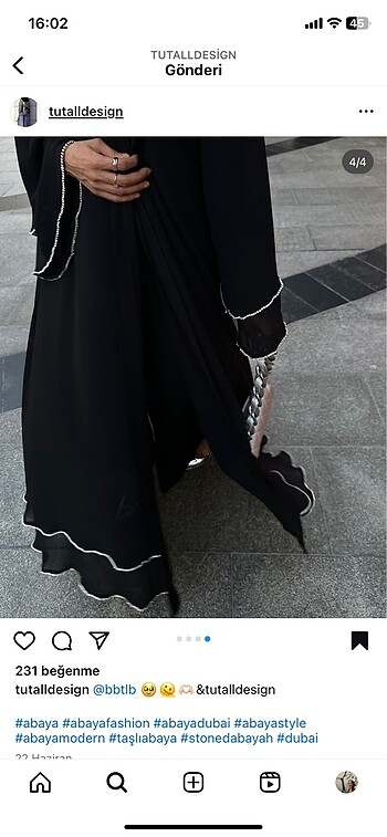 universal Beden Tut&All Abaya