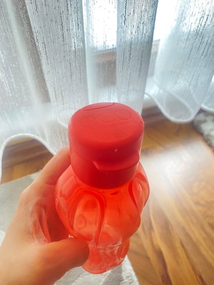 Pastel Kırmızı Bebek Biberonu - Görsel 3