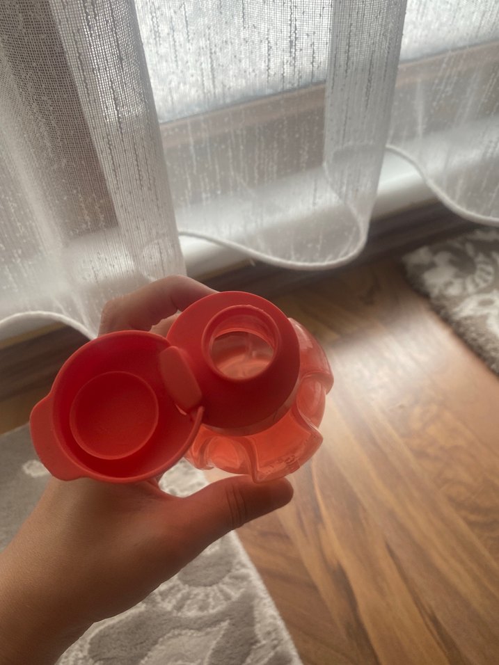 Pastel Kırmızı Bebek Biberonu - Görsel 2