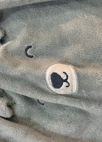 3 Ay Beden gri Renk Mavi Carters Bebek Polar Kulaklı Kapüşonlu