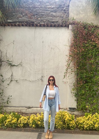 34 Beden Crop straight fit jean