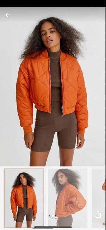 Turuncu bomber ceket