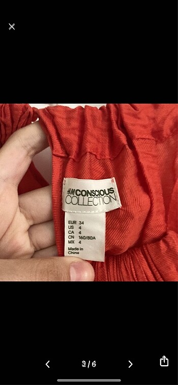 H&M Turuncu sahil elbisesi