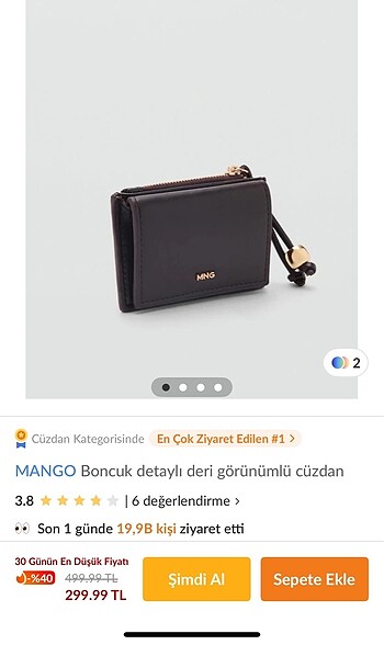Mango cüzdan