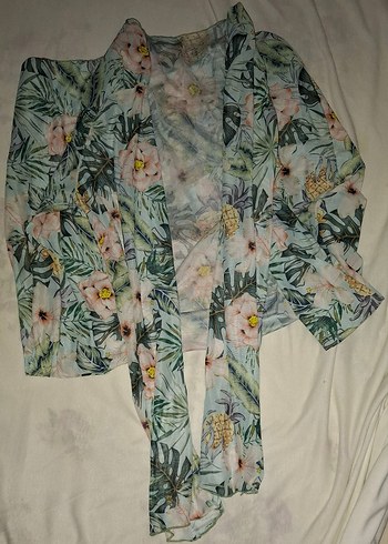Penti Yeşil Desenli Bohem Üçlü Mini Bikini Takımı