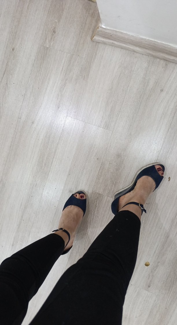 Kadın Lacivert Kot Stiletto Espadril - Görsel 3