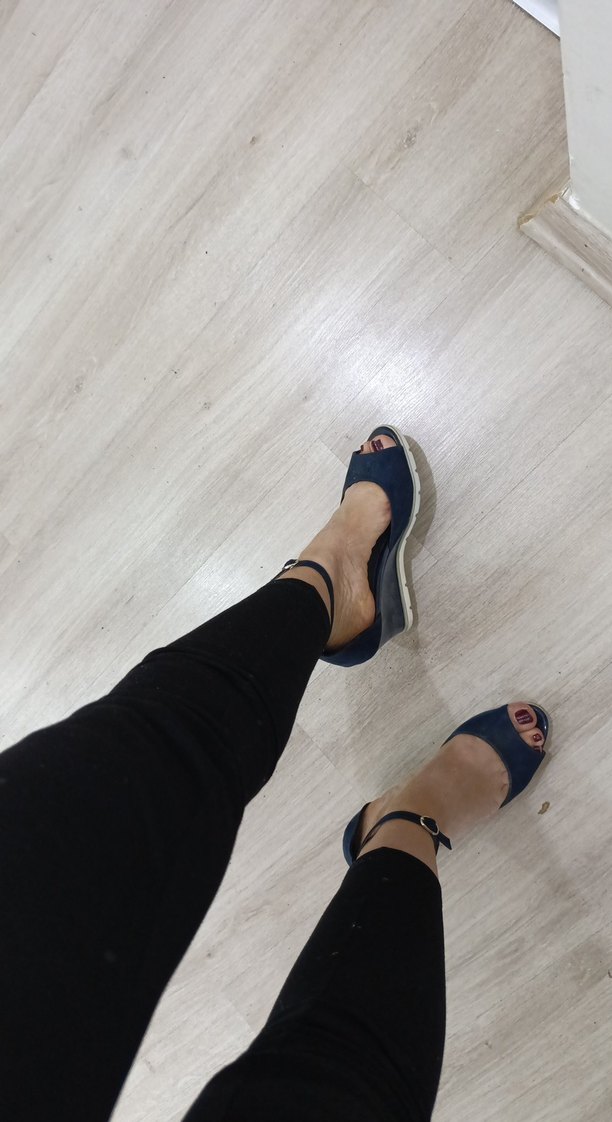 Kadın Lacivert Kot Stiletto Espadril - Görsel 2