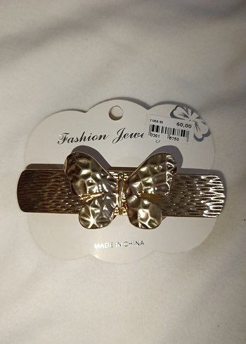 On Fashion Altın Renkli Kelebek Tokalı Metal Toka