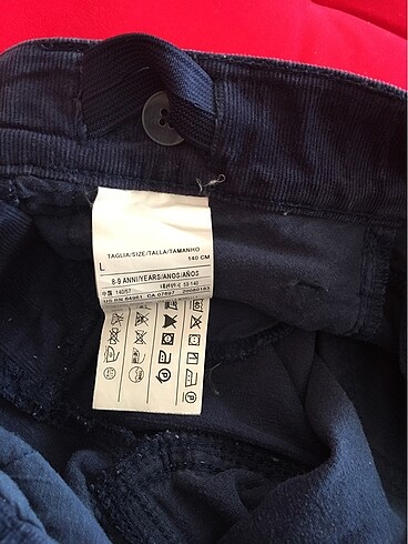 8 Yaş Beden lacivert Renk Benetton kız çocuk kadife pantolon