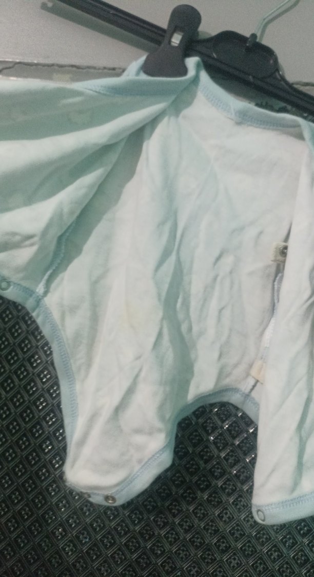 Mavi Desenli Kısa Kollu Bebek Body - Görsel 3