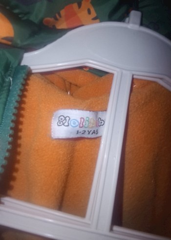 Kapüşonlu Baskılı Bebek Çocuk Mont 1 2 yaş - Görsel 3