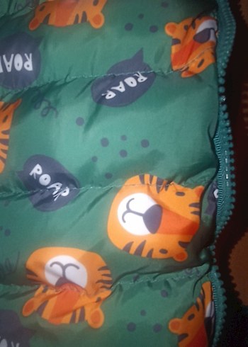 Kapüşonlu Baskılı Bebek Çocuk Mont 1 2 yaş - Görsel 4