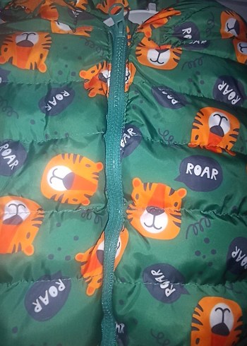 Kapüşonlu Baskılı Bebek Çocuk Mont 1 2 yaş - Görsel 6