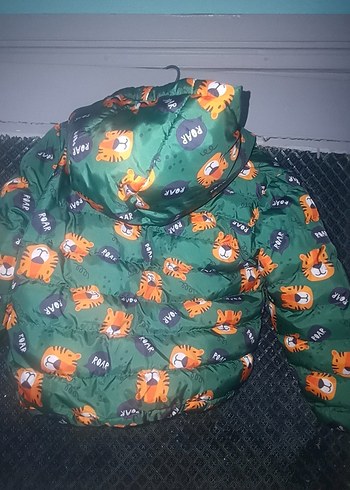 Kapüşonlu Baskılı Bebek Çocuk Mont 1 2 yaş - Görsel 9