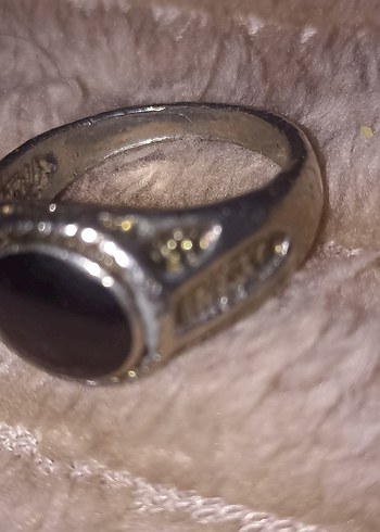 Erkek Vintage Siyah Taşlı Yüzük - Görsel 3