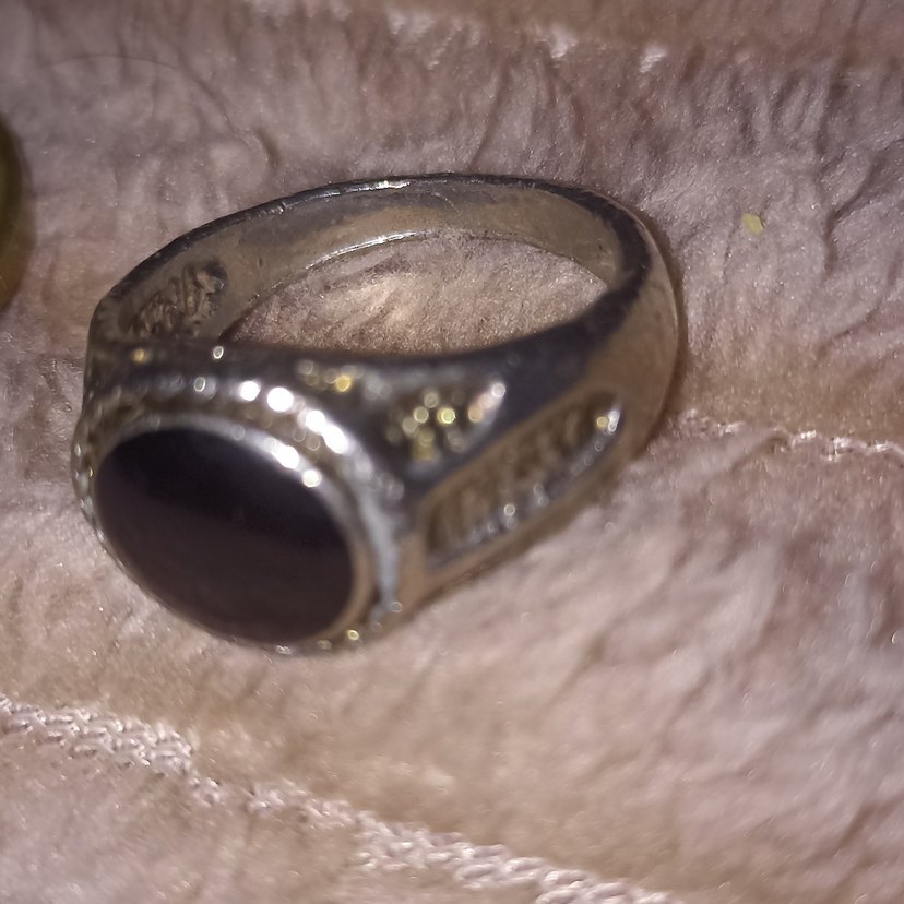 Erkek Vintage Siyah Taşlı Yüzük - Görsel 3
