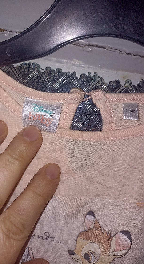 pudra Pembe Baskılı Kız Çocuk Kısa Kollu Tişört - Görsel 5