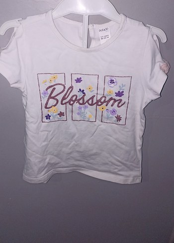 Kız Çocuk Pastel Baskılı Kısa Kollu Tişört - Görsel 3