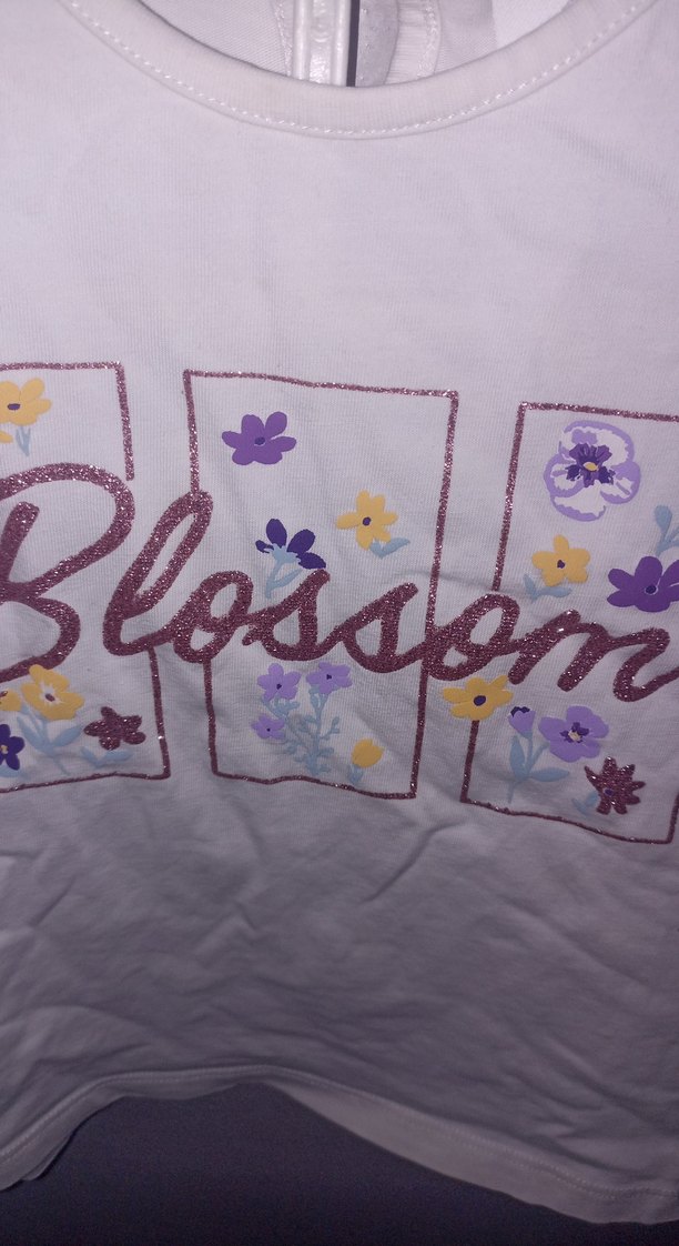 Kız Çocuk Pastel Baskılı Kısa Kollu Tişört - Görsel 4