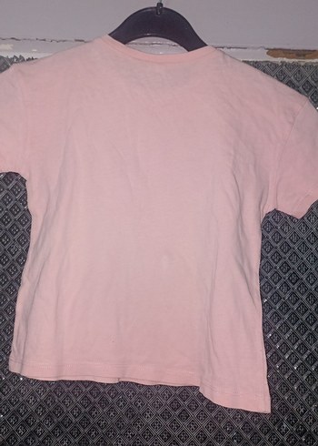 Kız Çocuk Pembe Bambi Baskılı Kısa Kollu Tişört - Görsel 6