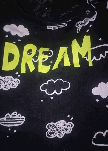 Çocuk Siyah Pamuklu Baskılı Tişört - Görsel 4