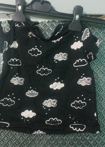 Çocuk Siyah Pamuklu Baskılı Tişört - Görsel 8