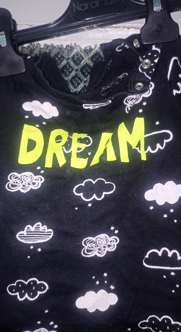 Çocuk Siyah Pamuklu Baskılı Tişört - Görsel 3