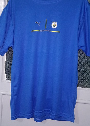 Mavi Kısa Kollu Rahat Kesim Erkek Tişört Fenerbahçe - Görsel 2