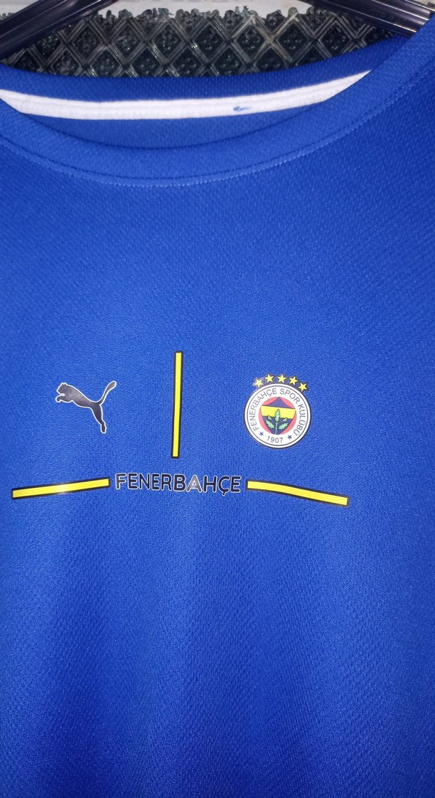 Mavi Kısa Kollu Rahat Kesim Erkek Tişört Fenerbahçe - Görsel 3