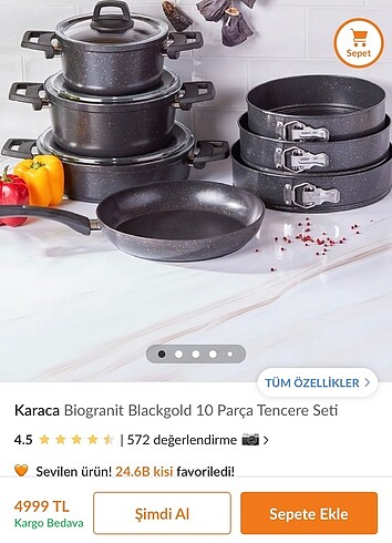 Beden Karaca bio granit tencere seti